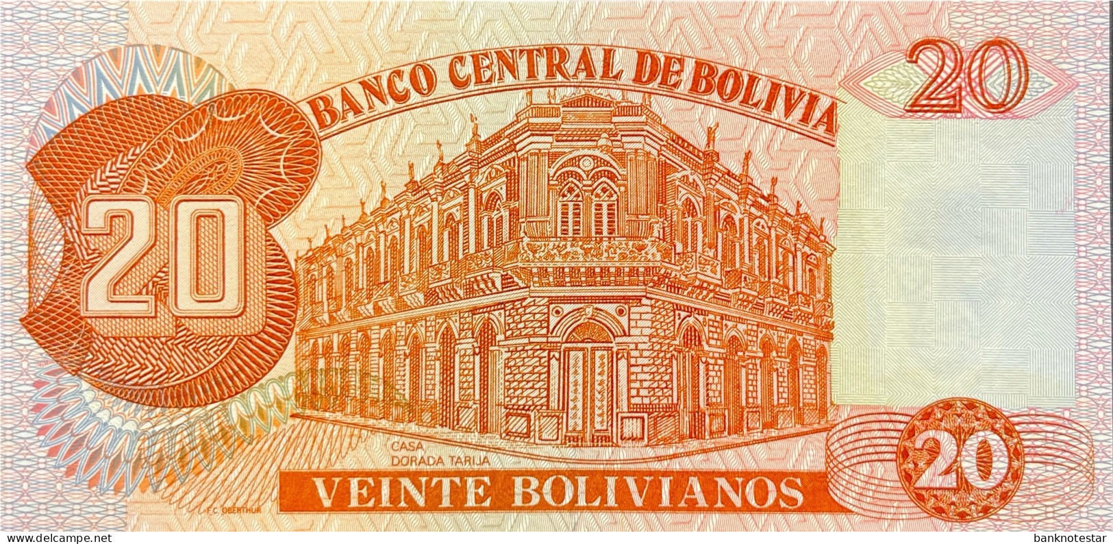 Bolivia 20 Bolivianos, P-205b (1990) - UNC - Bolivië