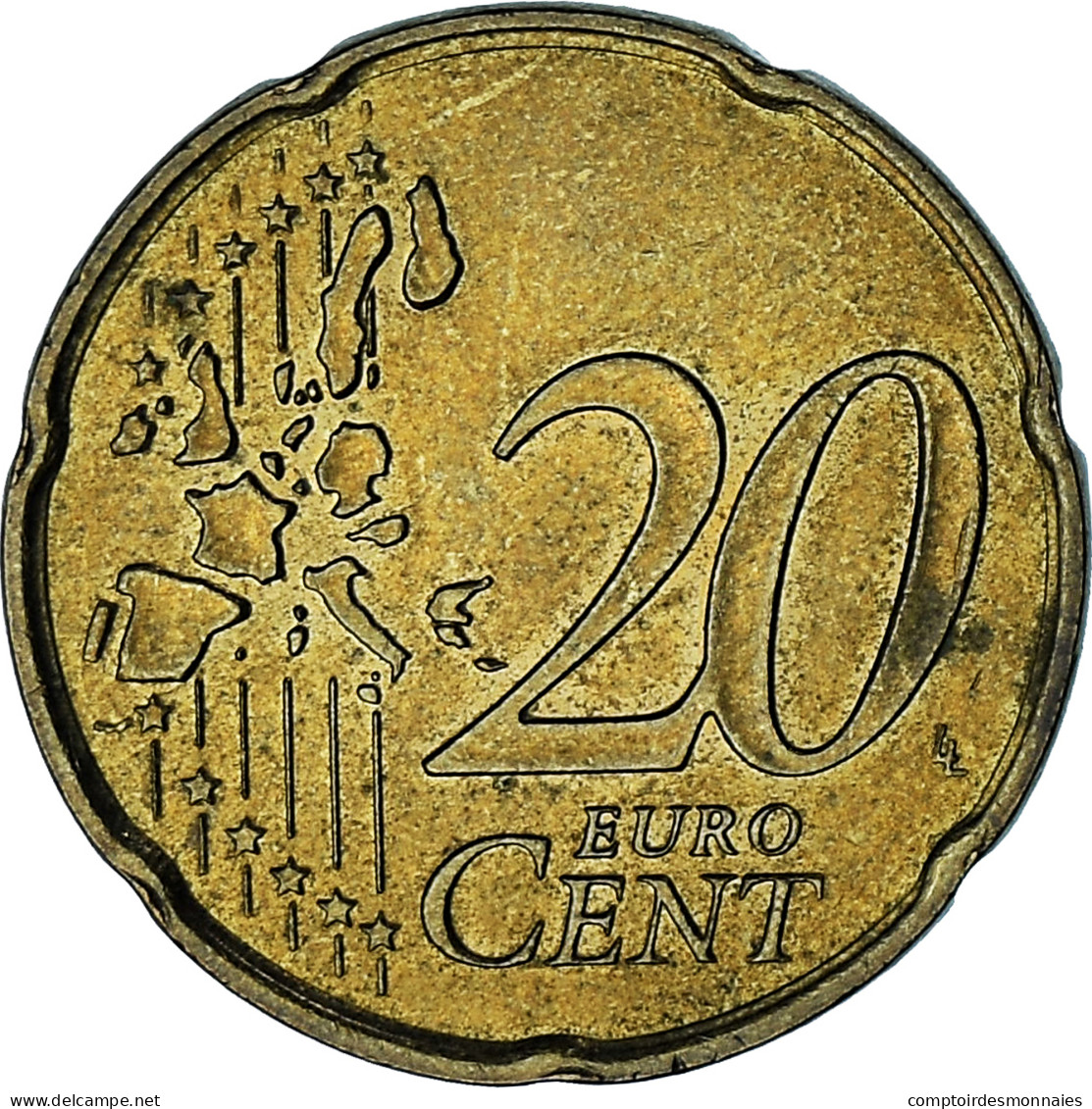 Monaco, Rainier III, 20 Euro Cent, 2001, Paris, TTB+, Laiton, Gadoury:MC176 - Monaco