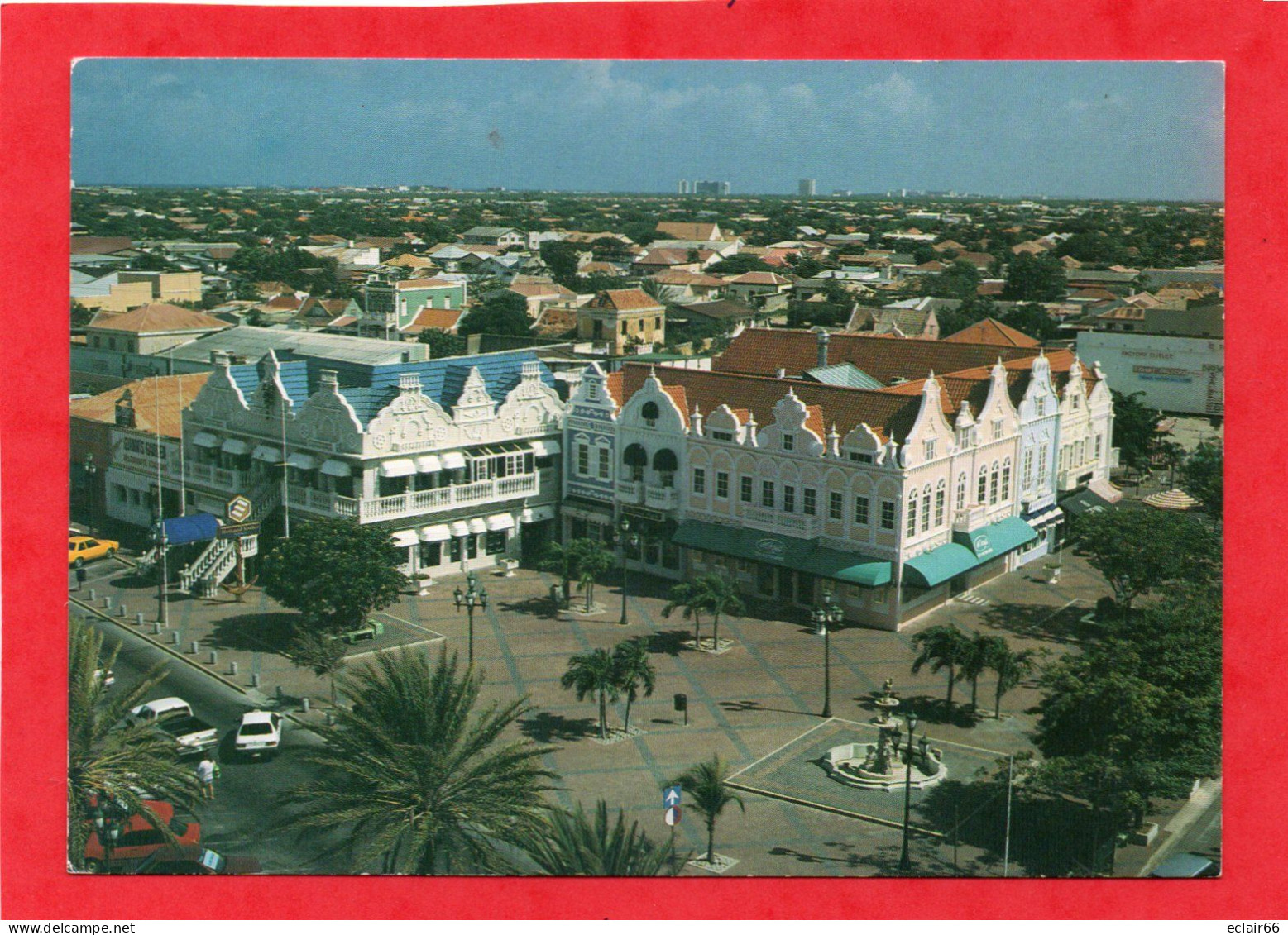 ARUBA THE DUTCH FACADES AT PLAZA DANIEL LEO  VUE  Aérienne Photo By George Aal - Aruba