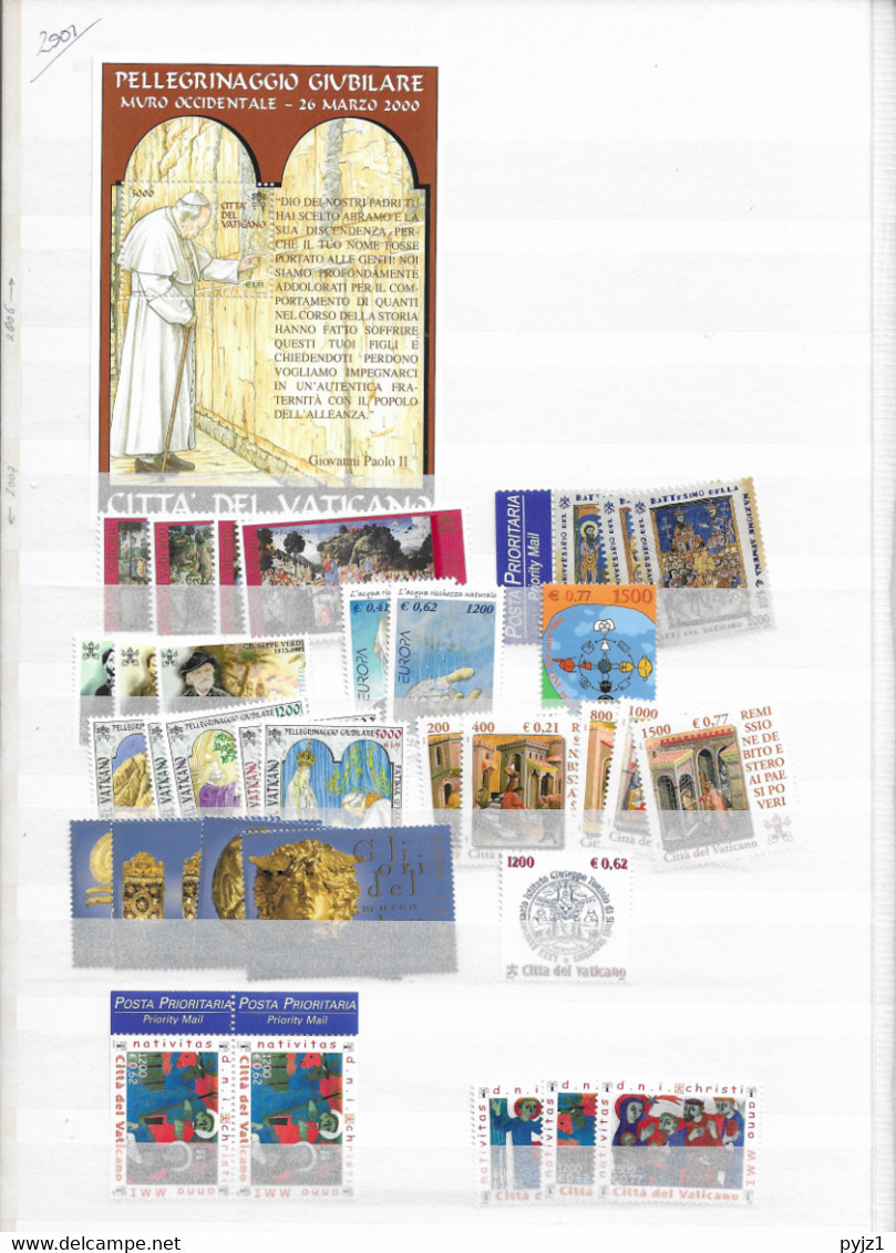 2001 MNH Vaticano, Vatikanstaat, Year Collection, Postfris** - Annate Complete