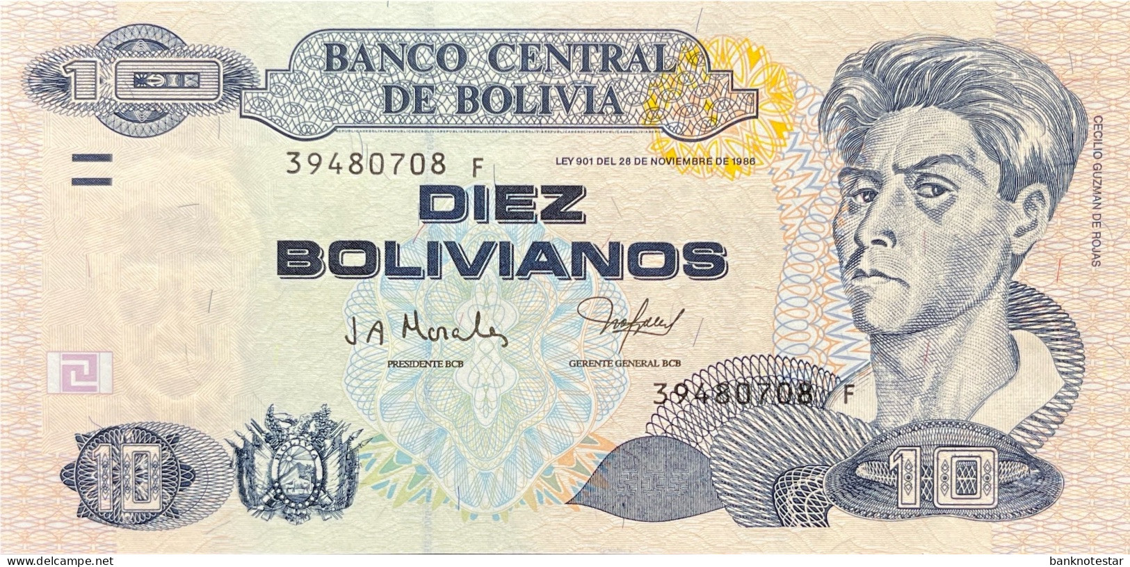 Bolivia 10 Bolivianos, P-223 (2001) - UNC - Bolivia