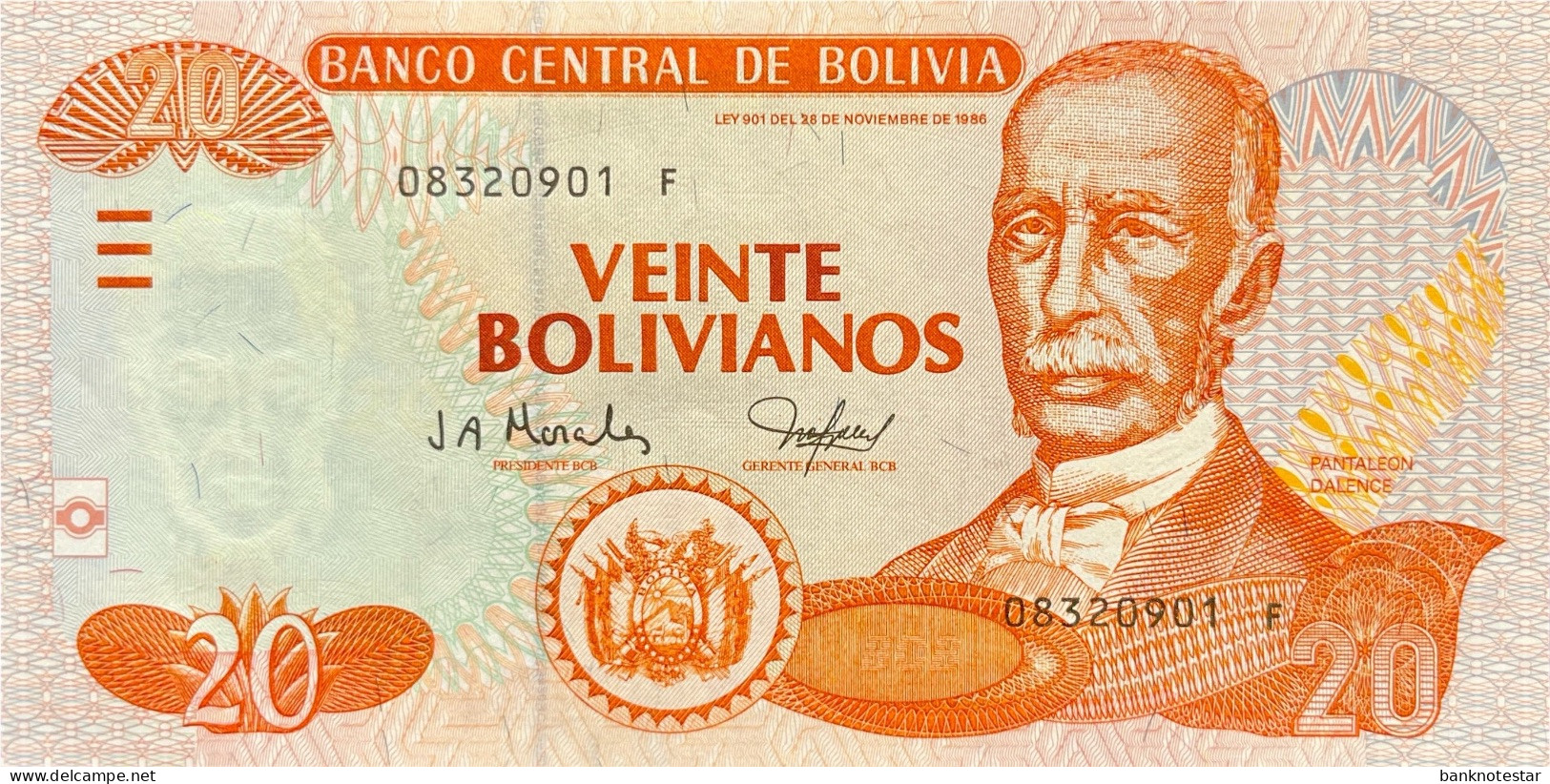 Bolivia 20 Bolivianos, P-224 (2001) - UNC - Bolivie