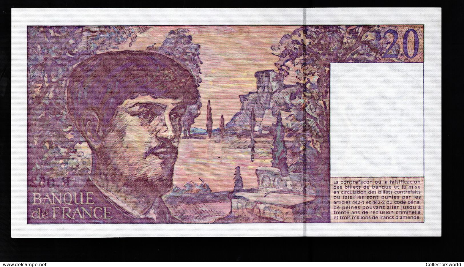 France 20 Francs Year 1997 P151 - R.052 With Security Thread UNC - 20 F 1980-1997 ''Debussy''