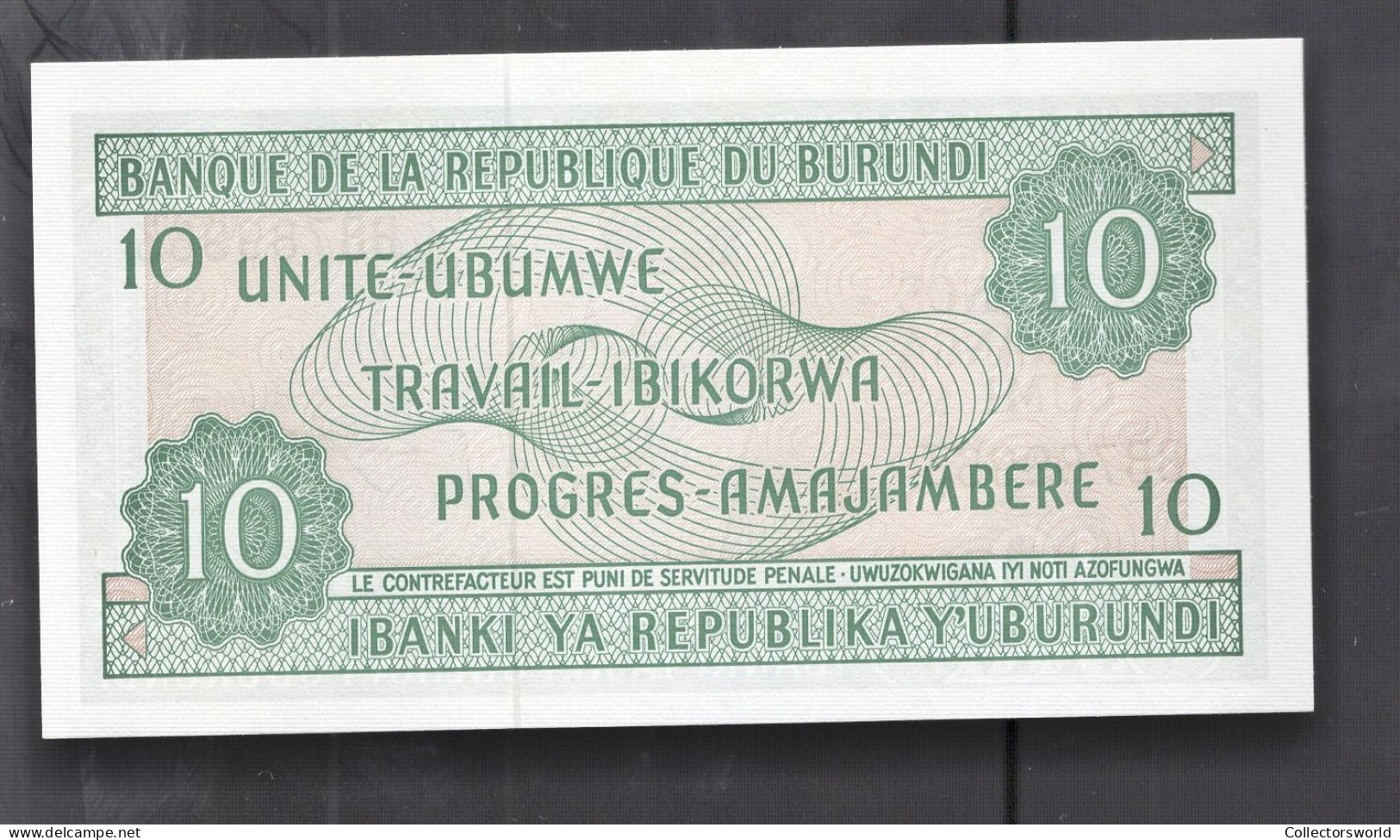 Burundi 10 Francs 1997 P33 UNC - Burundi