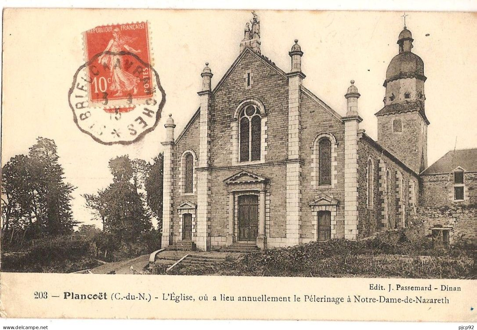 Plancoet - L'église Où A Eu Lieu Annuellement Le Pélerinage à Notre Dame De Nazareth - Plénée-Jugon