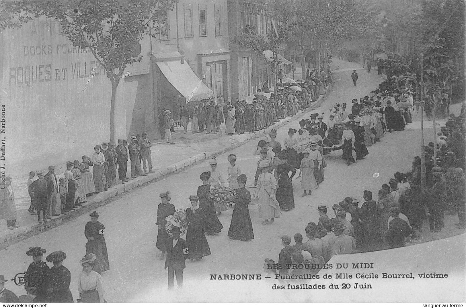 CPA 11 NARBONNE / LES TROUBLES DU MIDI / FUNERAILLES DE CECILE BOURREL - Sonstige & Ohne Zuordnung