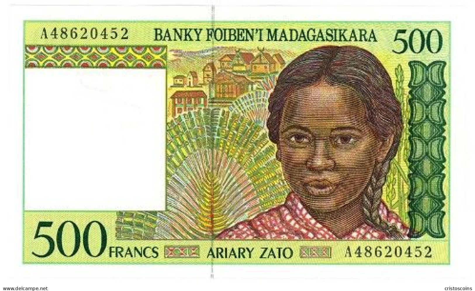 Madacascar 500 Francs/100 Ariary (ND)P75a UNC(B/1-32 - Madagascar