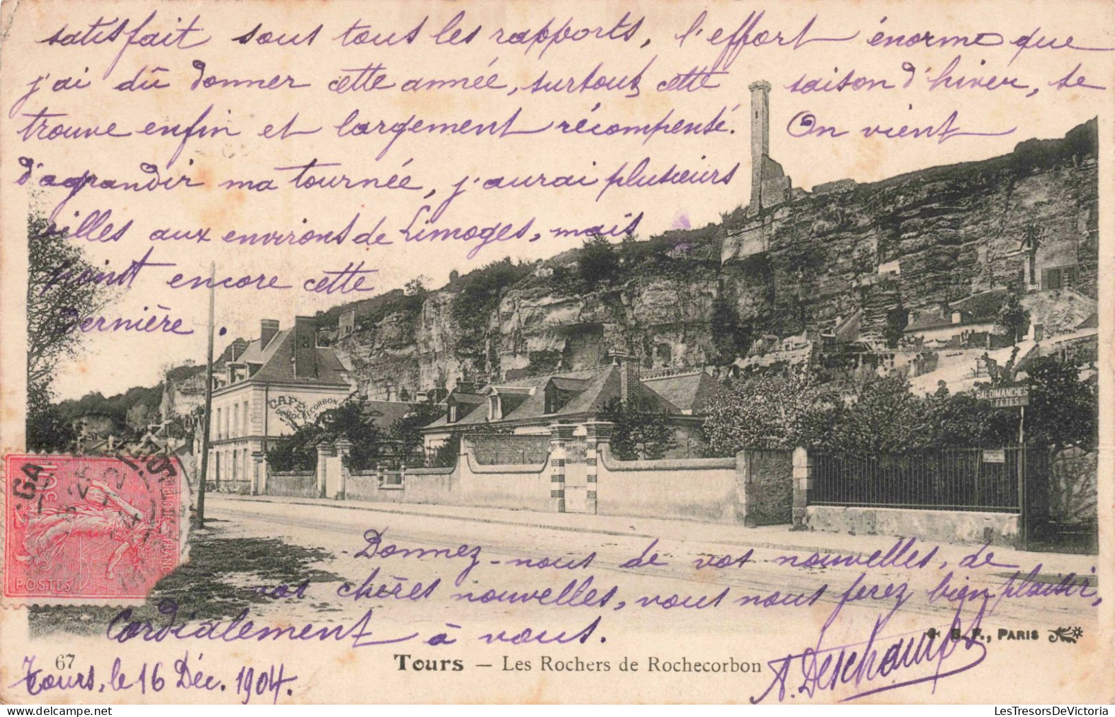 FRANCE - Tours - Les Rochers De Rochecorbon - Carte Postale Ancienne - Tours