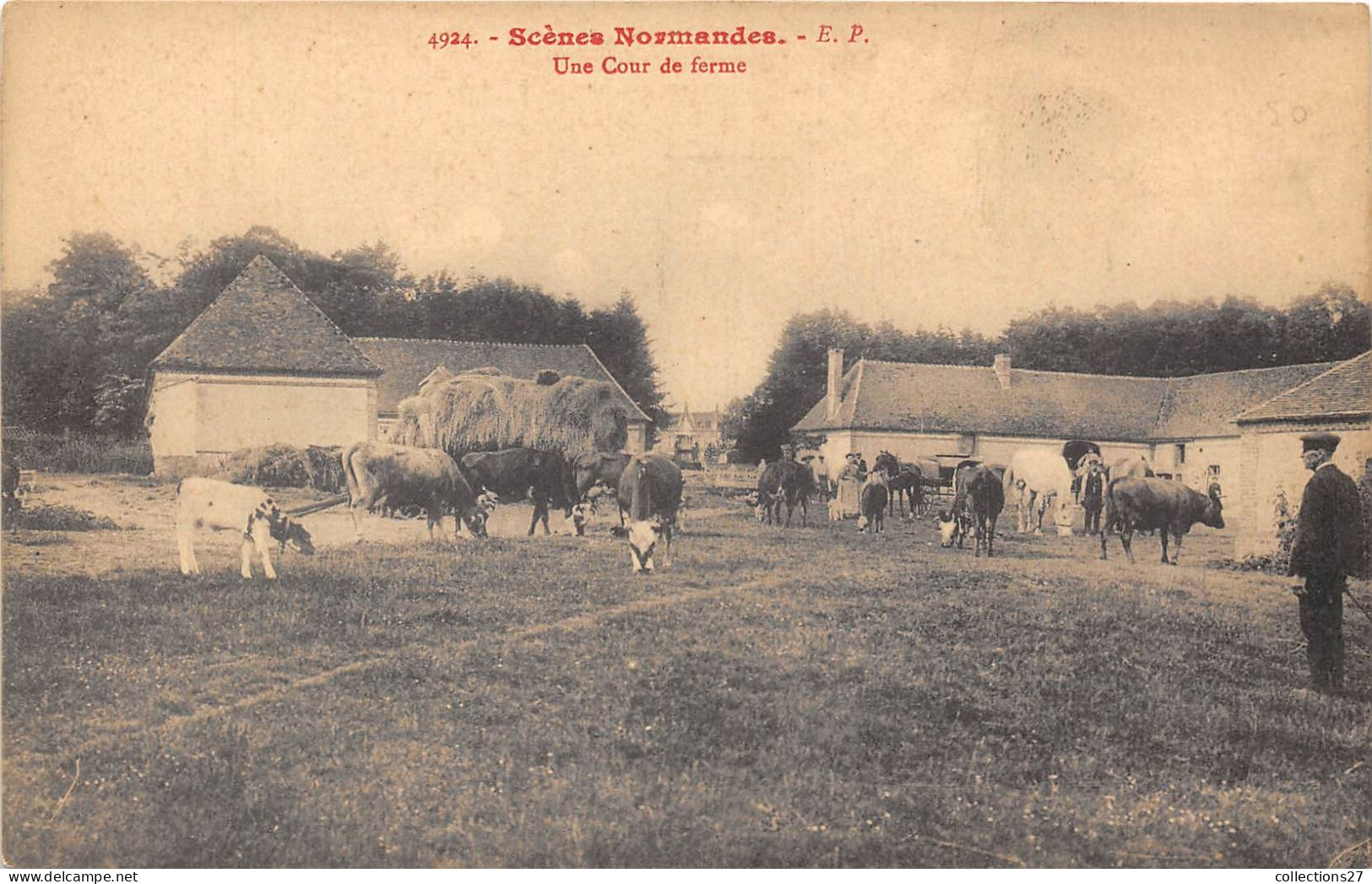 SCENES NORMANDES- UNE COUR DE FERME - Fermes