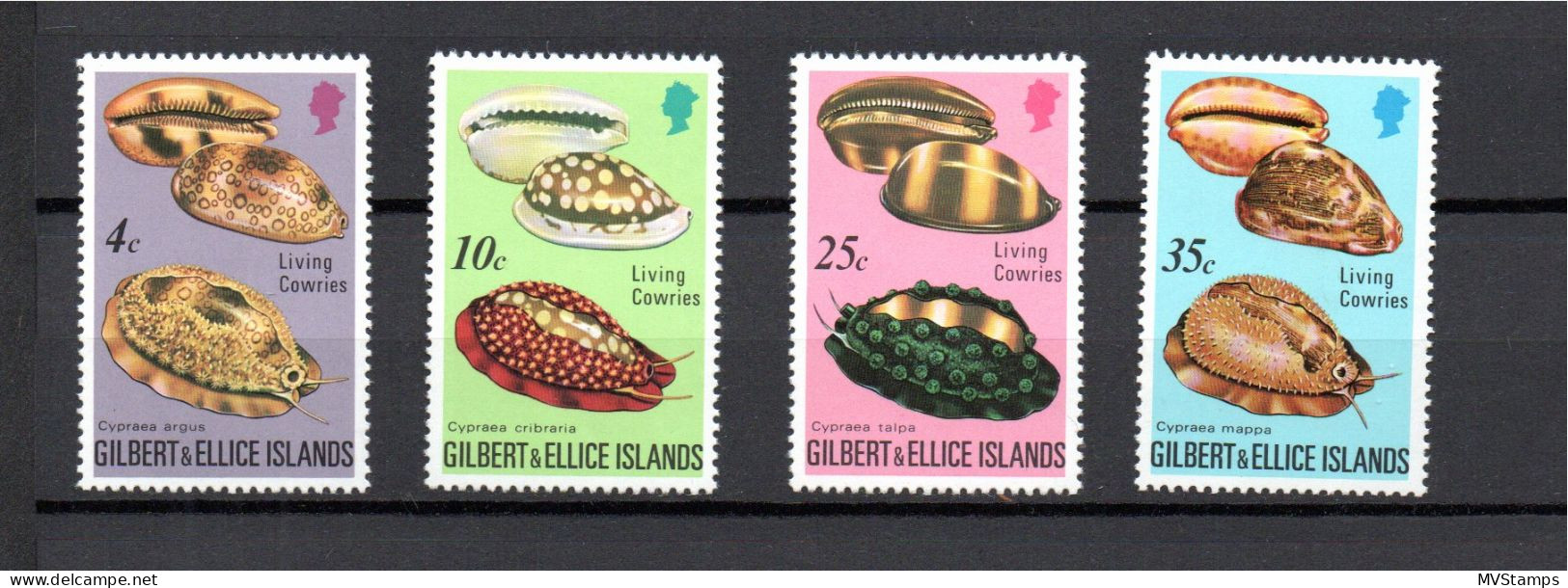 Gilbert & Ellice Islands 1975 Set Shell/Snacke/Sealife Stamps (Michel 236/39) MNH - Gilbert- Und Ellice-Inseln (...-1979)