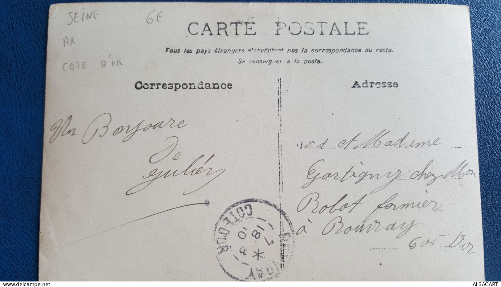 Carte Photo , Marechal Ferrand , Cachet Seine , Arrivée Cote D'or - Shops