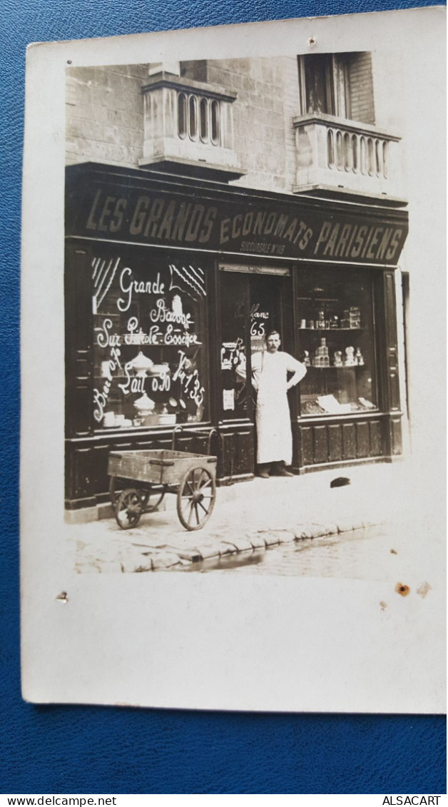 Carte Photo , Les Grands économats Parisiens , Succursale Numero 119 - Winkels