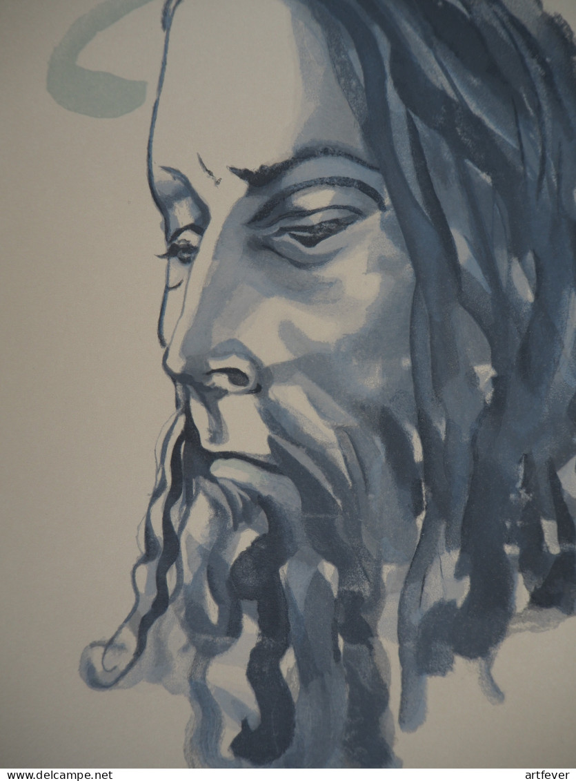 Tsuguharu Léonard FOUJITA : Le Christ, Gravure Originale Signée - Estampes & Gravures