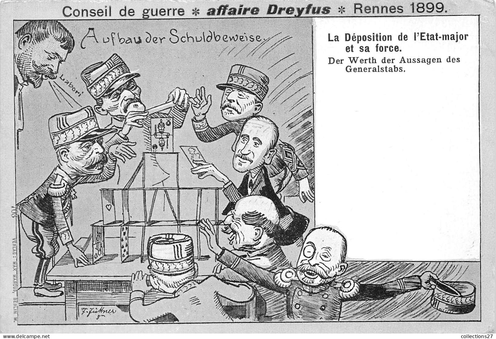 AFFAIRE DREYFUS- CONSEIL DE GUERRE- RENNES 1899 - LA DEPOSITION DE L'ETAT-MAJOR ET SA FORCE - Persönlichkeiten