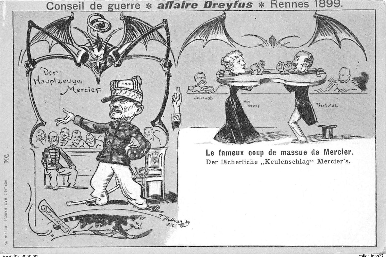 AFFAIRE DREYFUS- CONSEIL DE GUERRE- RENNES 1899 - LE FAMEUX COUP DE MASSURE DE MERCIER - Persönlichkeiten