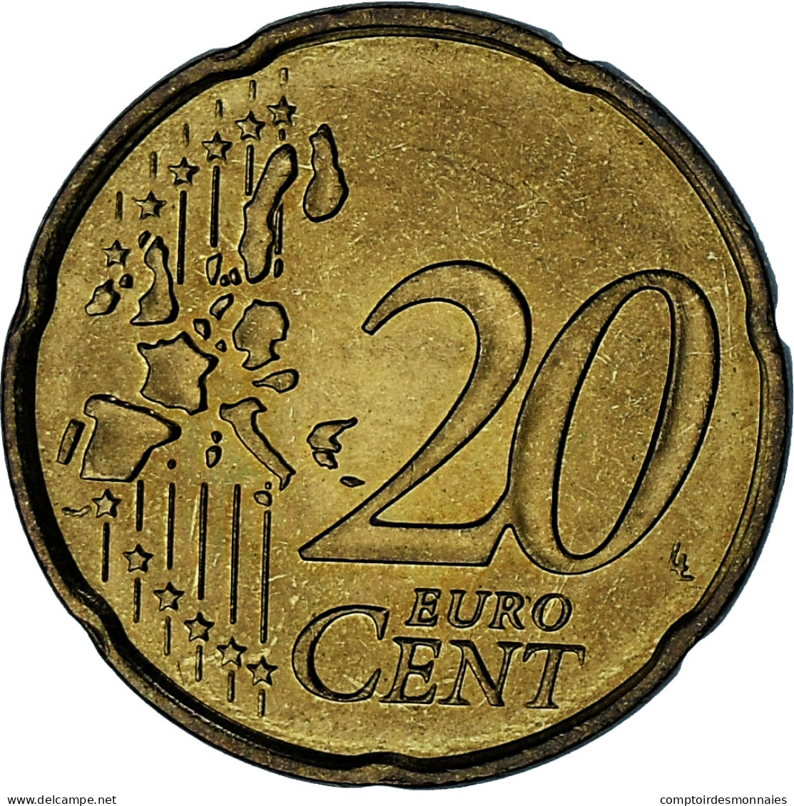 Monaco, Rainier III, 20 Euro Cent, 2001, Paris, TTB+, Laiton, Gadoury:MC176 - Monaco