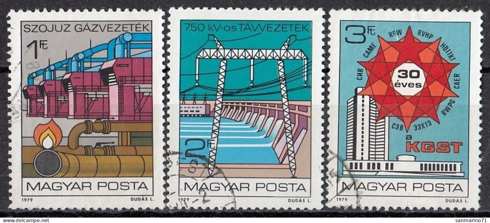 HUNGARY 3351-3353,used - Usines & Industries