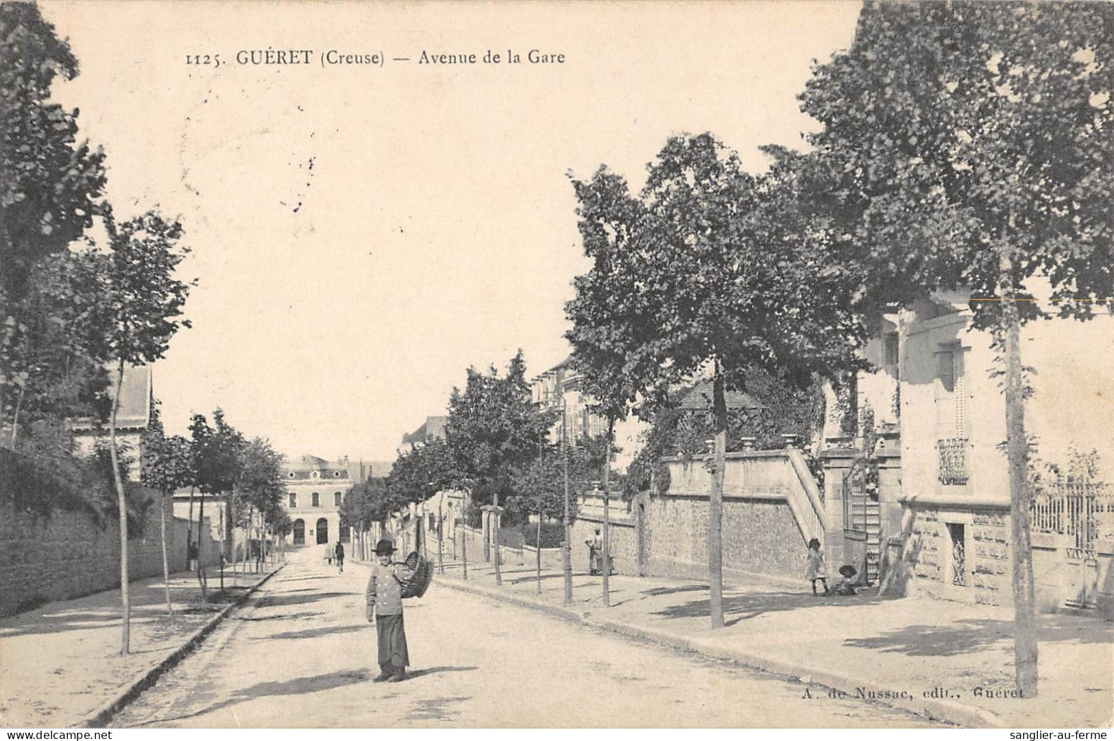 CPA 23 GUERET / AVENUE DE LA GARE - Autres & Non Classés