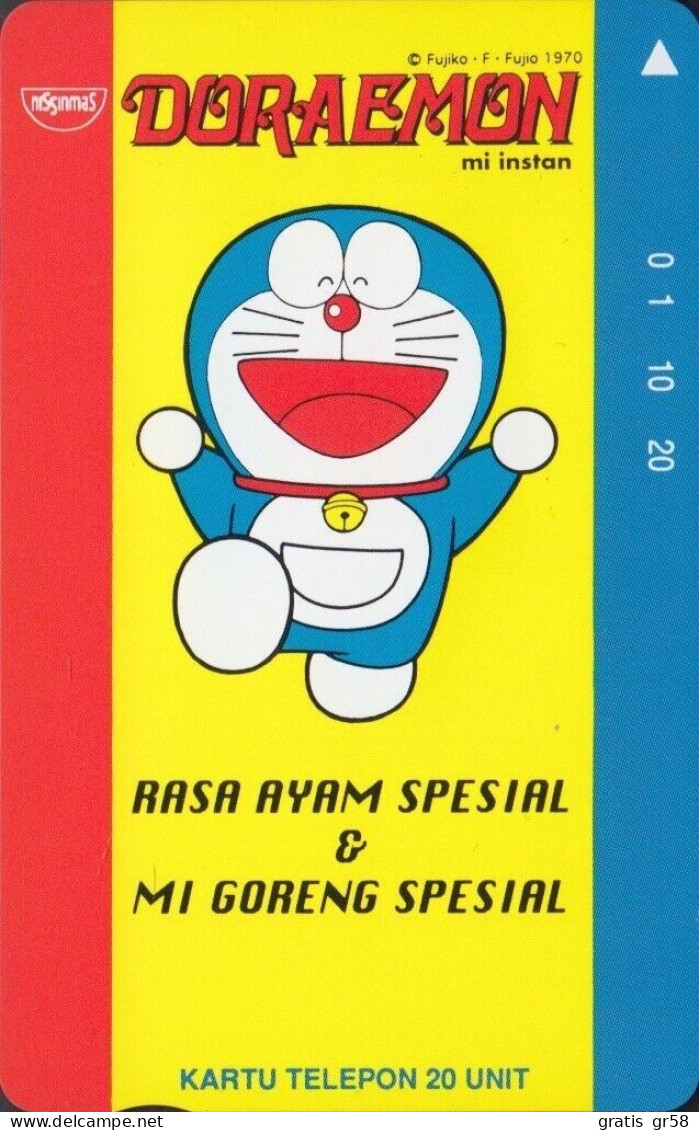 Indonesia - P 0128, DORAEMON Mi Instan - Rasa Ayam Spesial & Mi Goreng Spesial, 5000ex, Mint Unused - Indonesia