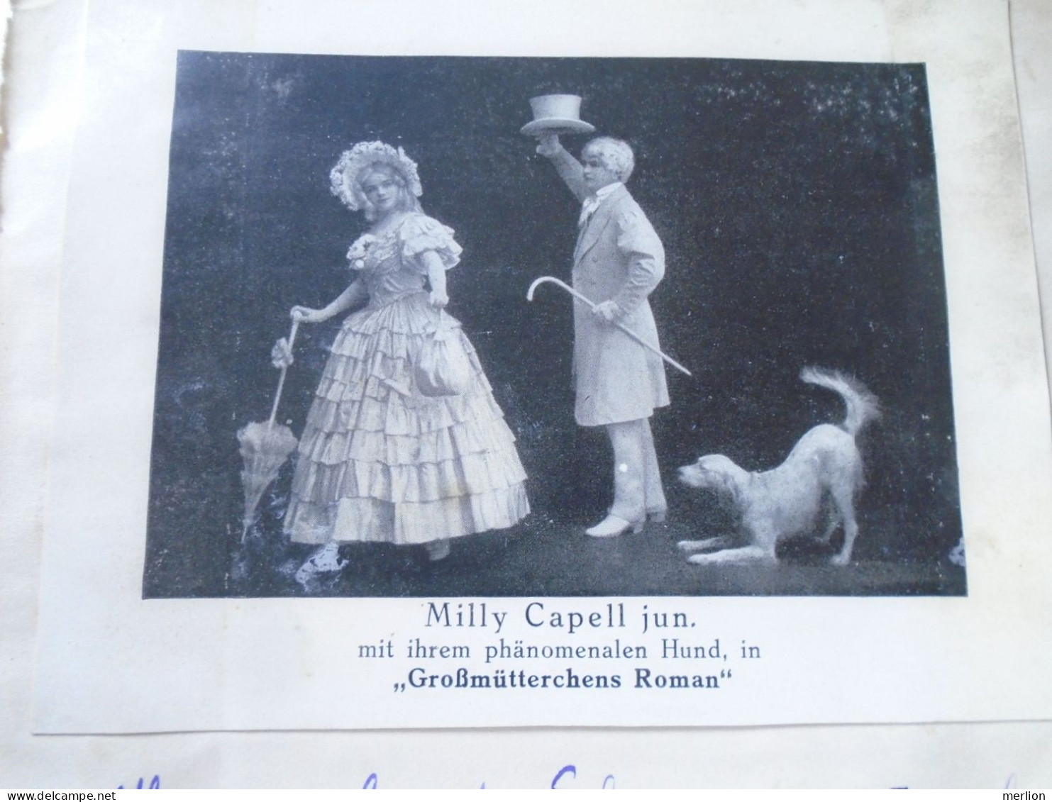 ZA452.12 Circus  Milly Capell Jr. With Her Phenomenal Dog In Grandmother's Novel Autograph-1922  Brünn Ceske Variete - Acteurs & Toneelspelers