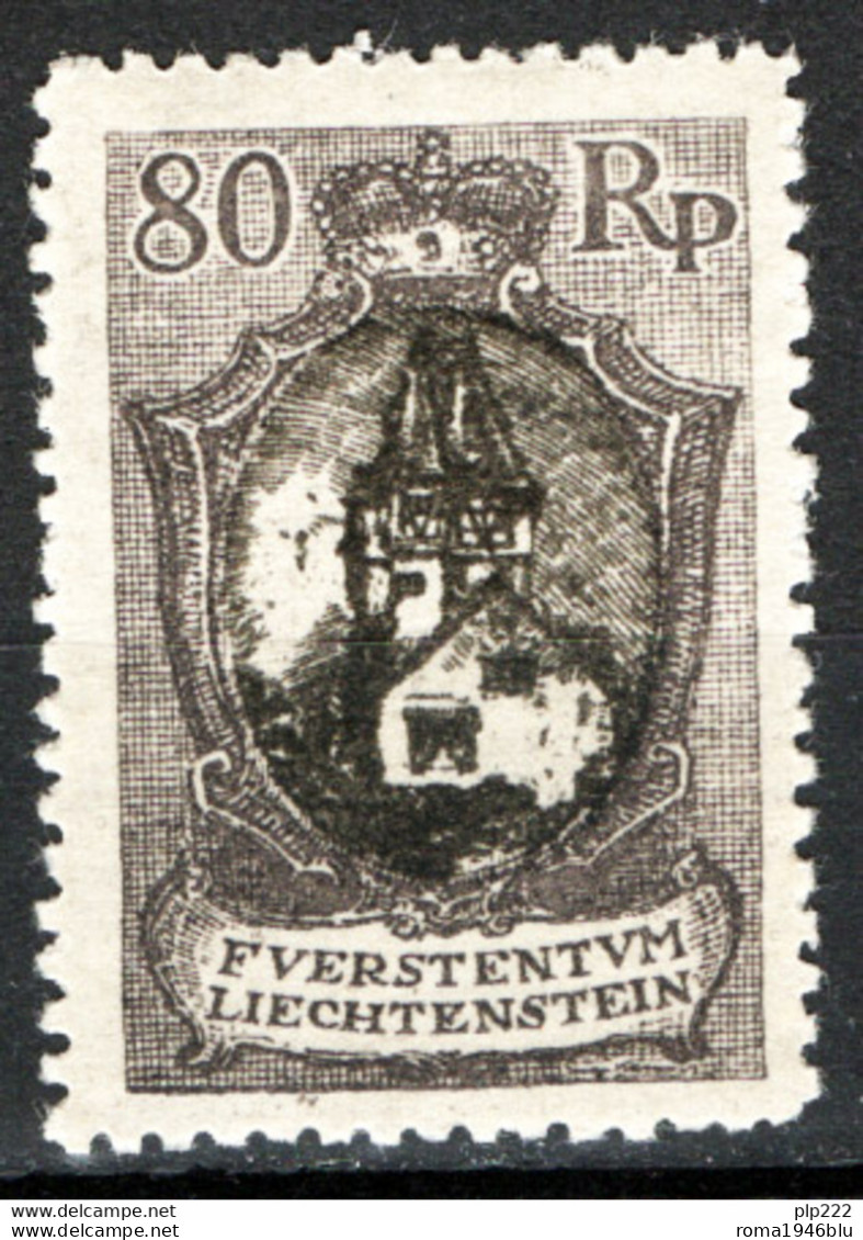 Liechtenstein 1921 Unif. 58 **/MNH VF - Firmato R.Diena - Ongebruikt