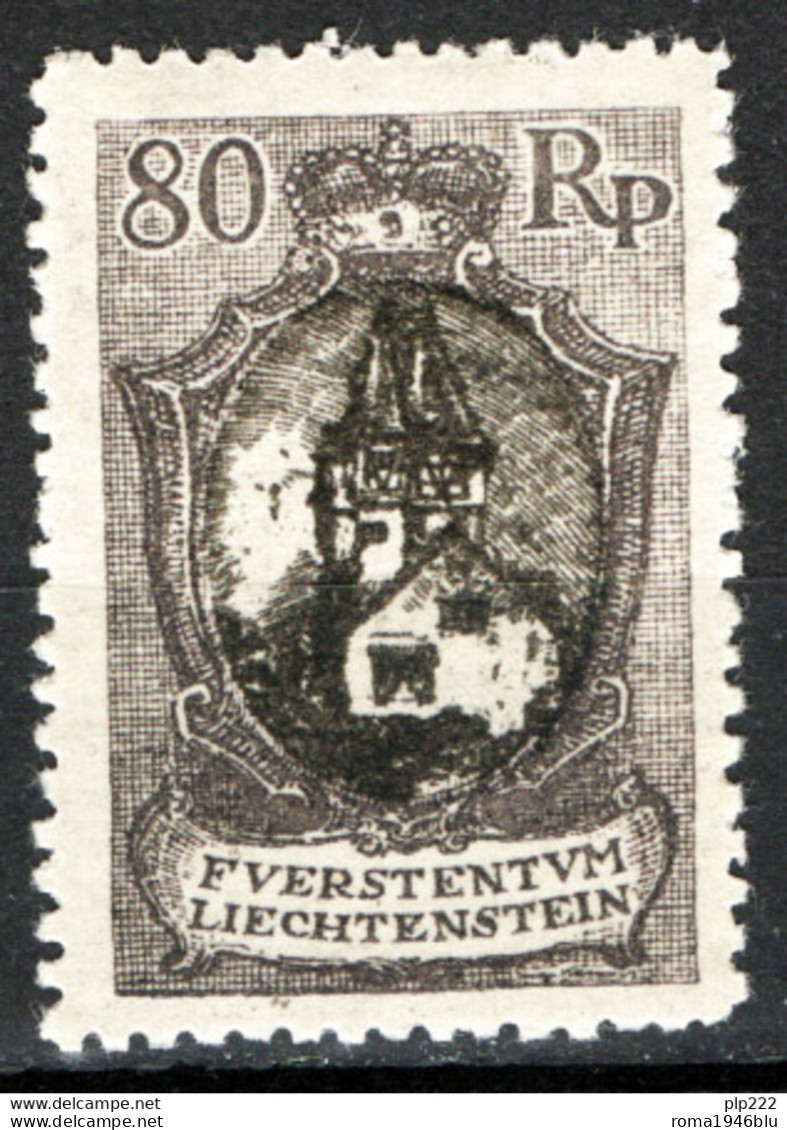 Liechtenstein 1921 Unif. 58 **/MNH VF - Firmato R.Diena - Nuevos