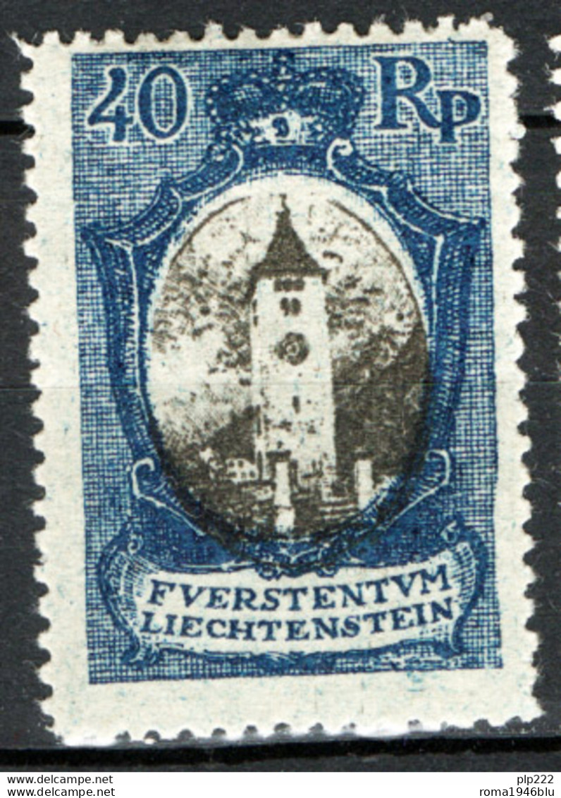 Liechtenstein 1921 Unif. 56 **/MNH VF/F - Unused Stamps