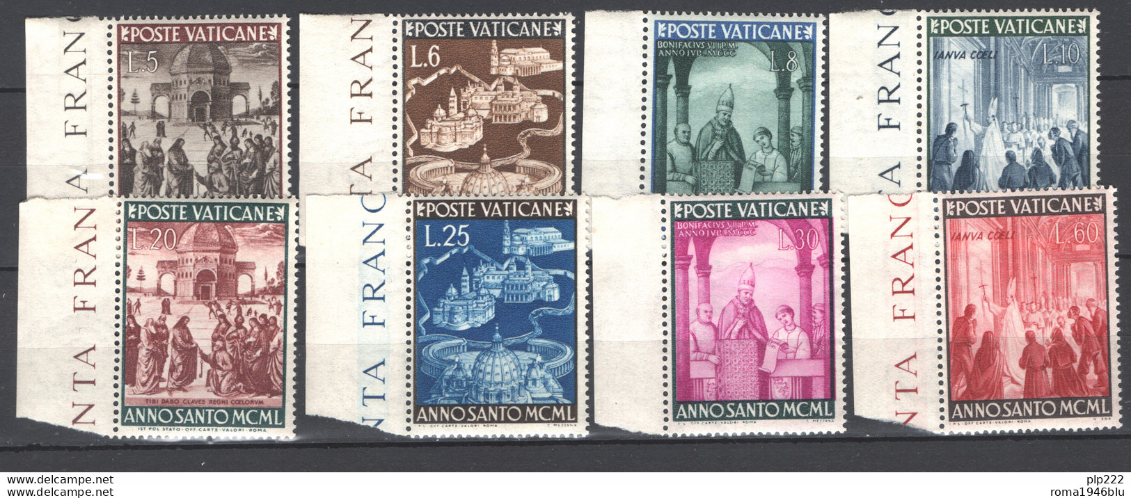 Vaticano 1949 Anno Santo Sass.132/9 **/MNH VF - Unused Stamps