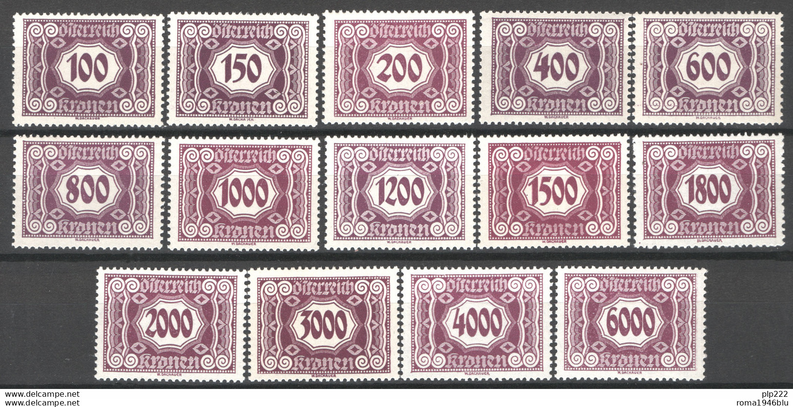 Austria 1922 Segnatasse Unif.S117/30 **/MNH VF/F - Taxe