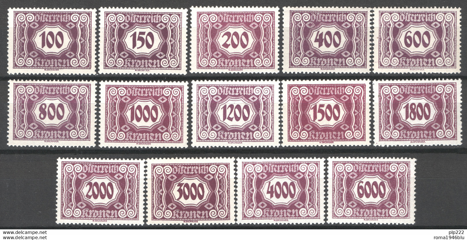 Austria 1922 Segnatasse Unif.S117/30 **/MNH VF/F - Postage Due