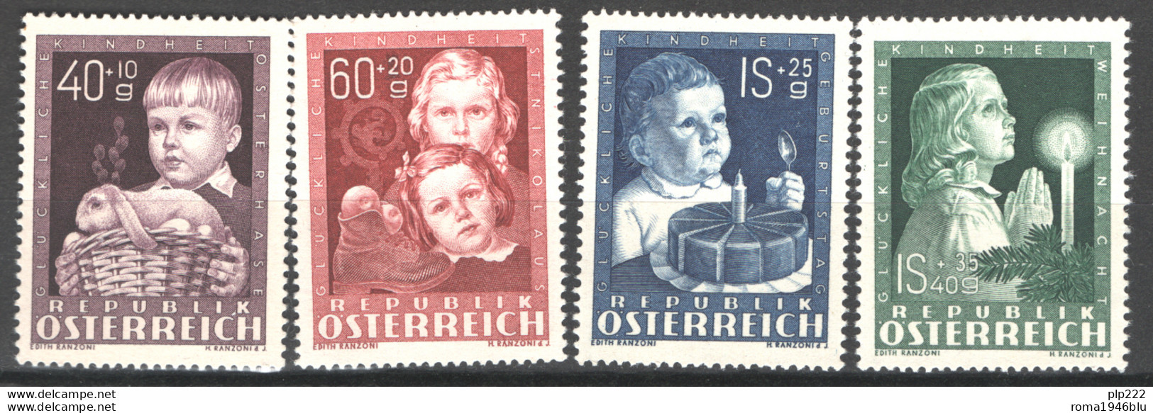 Austria 1949 Unif. 765/68 **/MNH VF - Ongebruikt