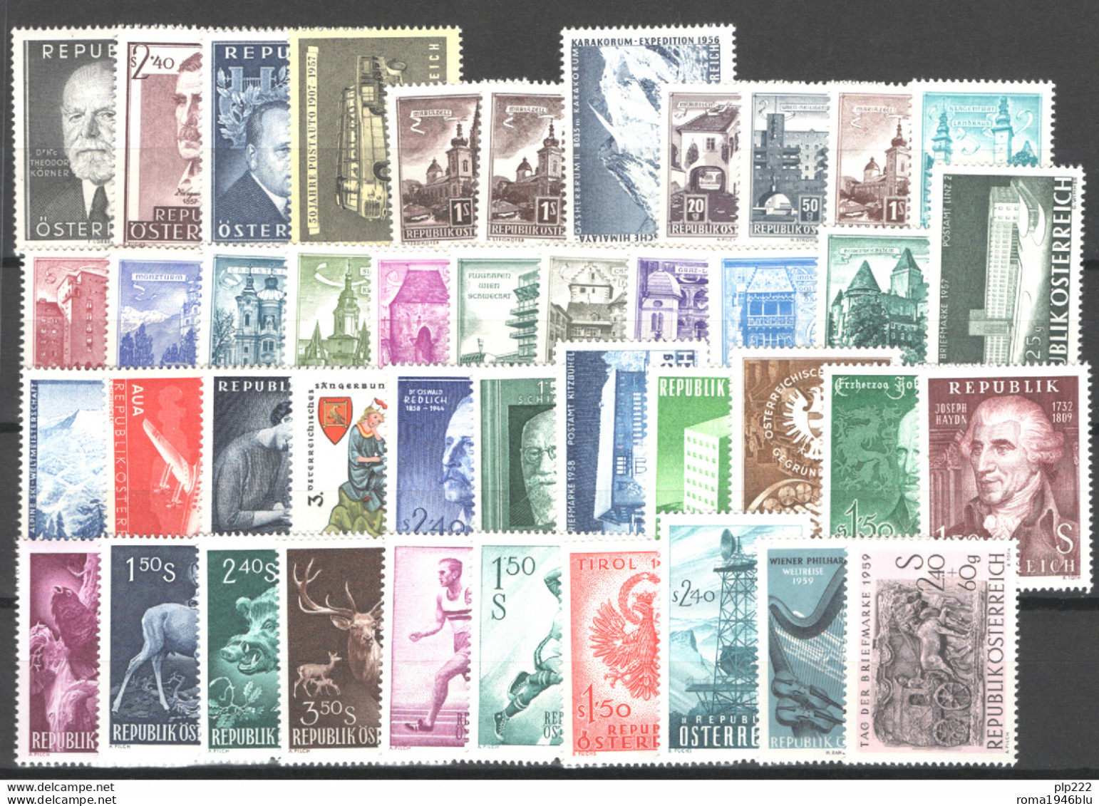 Austria 1957/59 Periodo Quasi Completo / Almost Complete Period **/MNH VF - Annate Complete