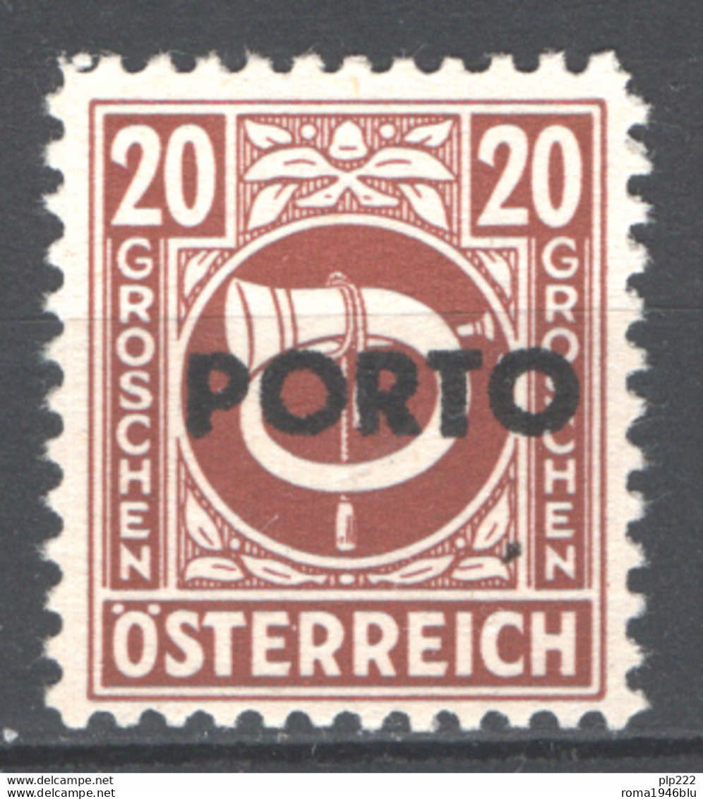 Austria 1946 Segnatasse Unif. S192 VarietÃ  Di Soprastampa/overprint Variety **/MNH VF/F - Impuestos