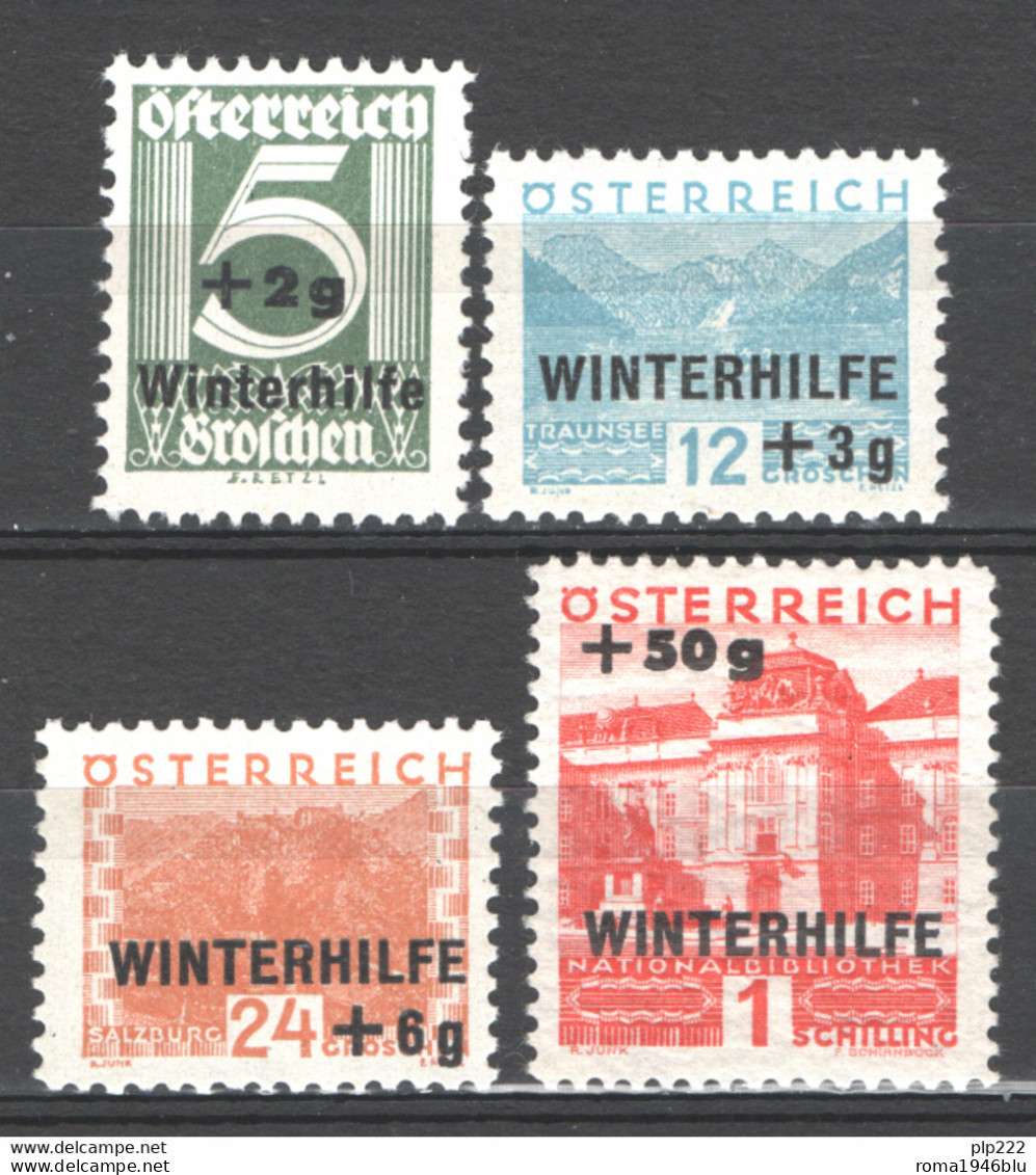 Austria 1933 Unif.437/40 **/MNH VF - Unused Stamps