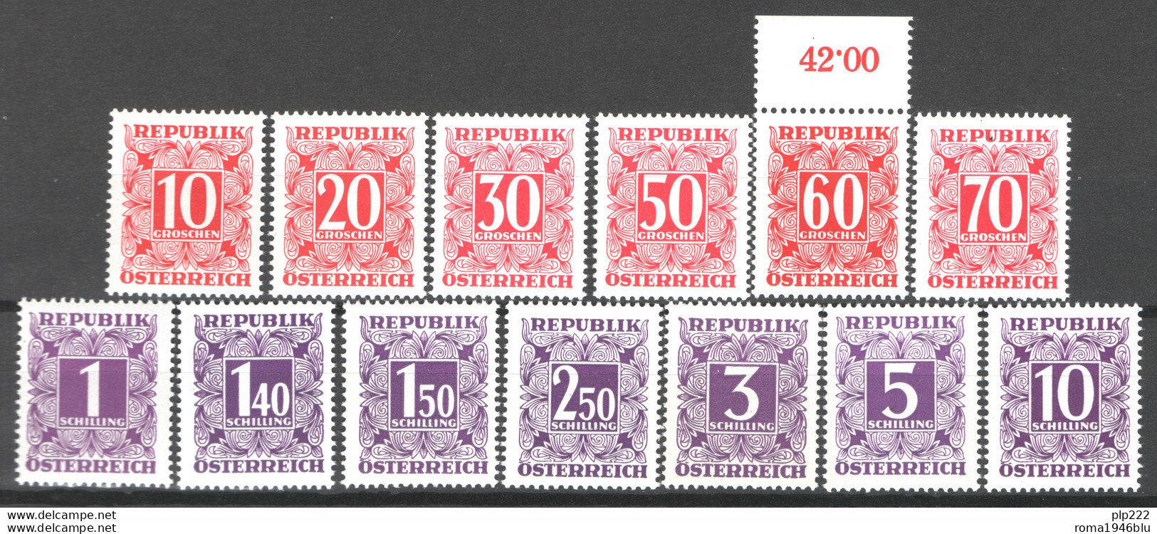 Austria 1949 Segnatasse Unif.S233B/39B,242B,245B,245AB,249B/50B,252B/53B **/MNH VF - Impuestos