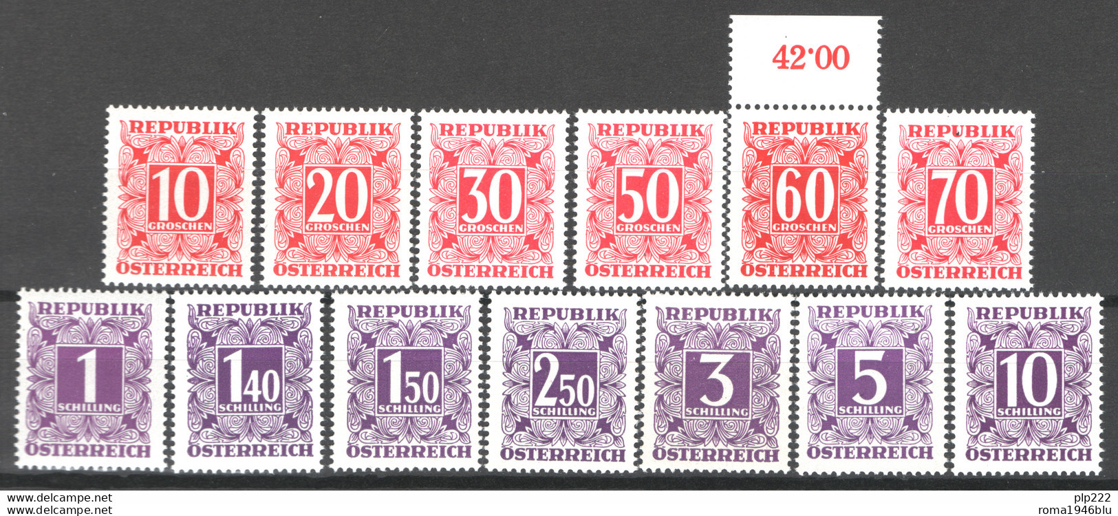 Austria 1949 Segnatasse Unif.S233B/39B,242B,245B,245AB,249B/50B,252B/53B **/MNH VF - Taxe