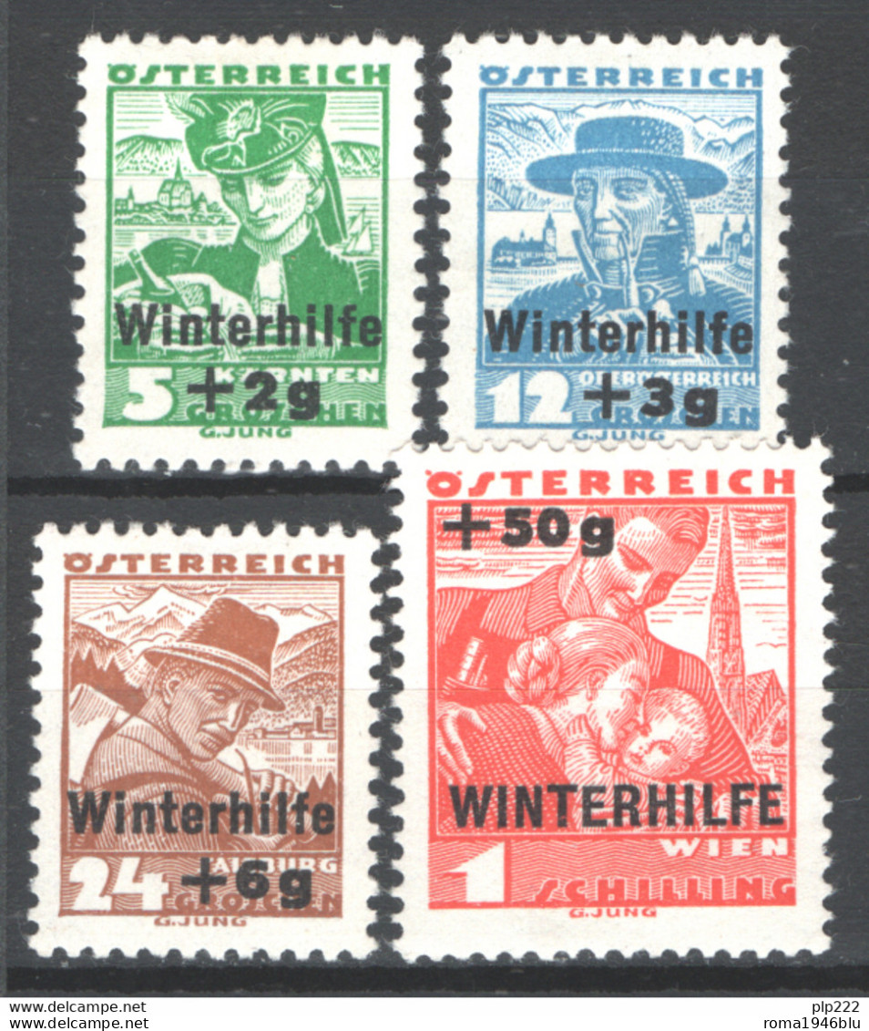 Austria 1935 Unif.467/70 */MH VF/F - Unused Stamps