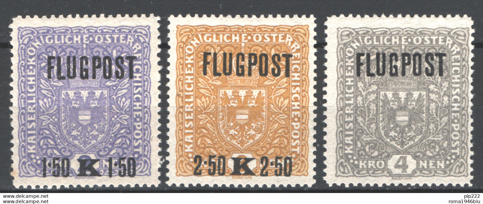 Austria 1918 Posta Aerea Unif.A1/3 */MH VF/F - Andere & Zonder Classificatie