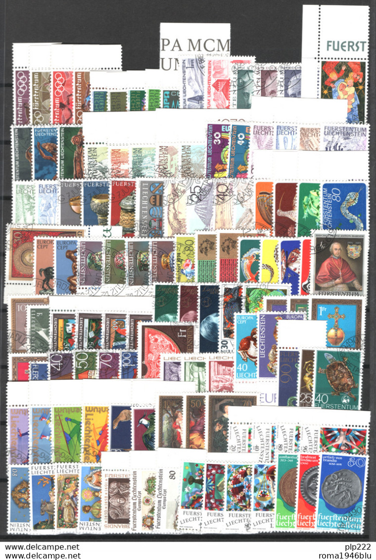 Liechtenstein 1972/95 Collezione Praticamente Completa / Pratically Complete Collection Usati/Used VF - Vollständige Jahrgänge