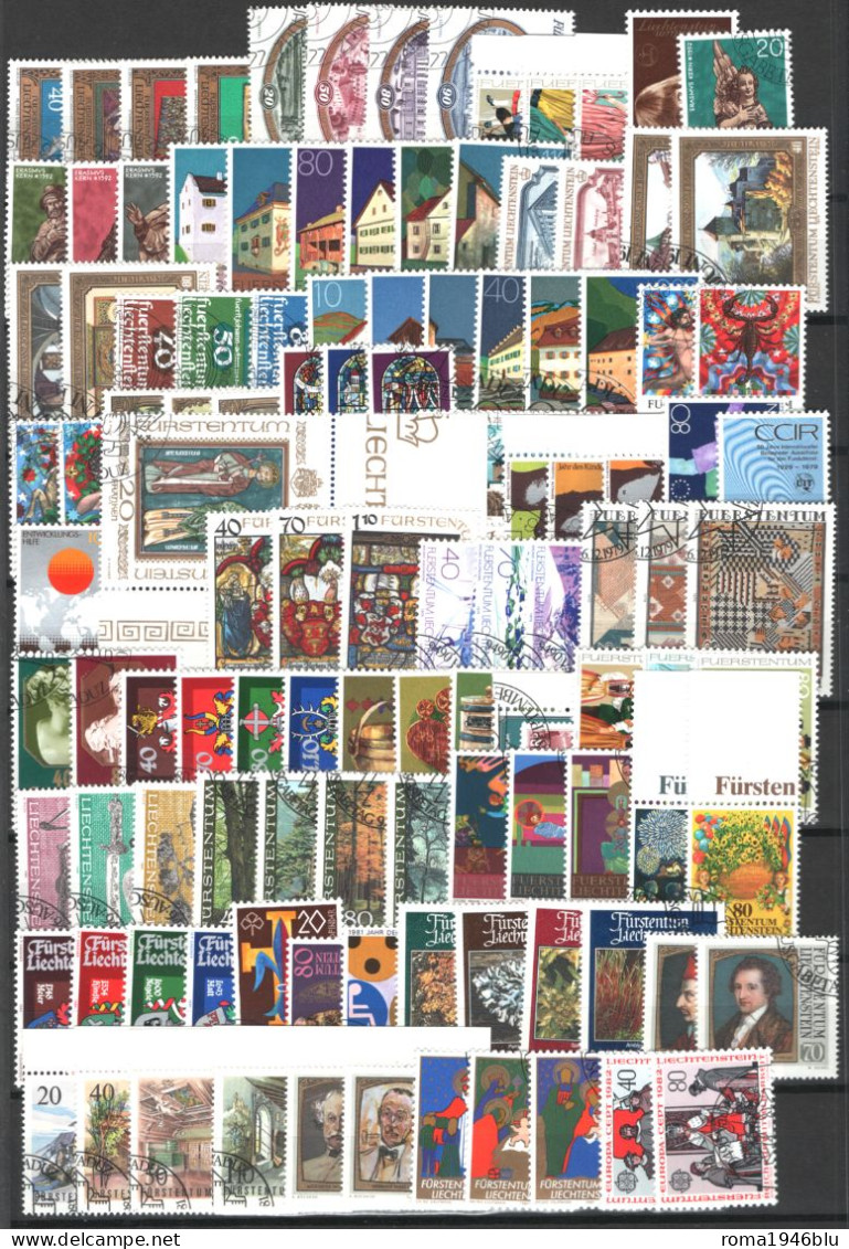 Liechtenstein 1972/95 Collezione Praticamente Completa / Pratically Complete Collection Usati/Used VF - Full Years