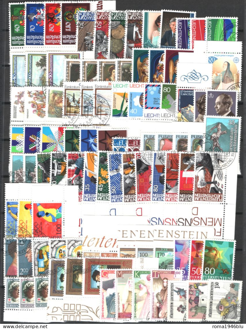 Liechtenstein 1972/95 Collezione Praticamente Completa / Pratically Complete Collection Usati/Used VF - Vollständige Jahrgänge