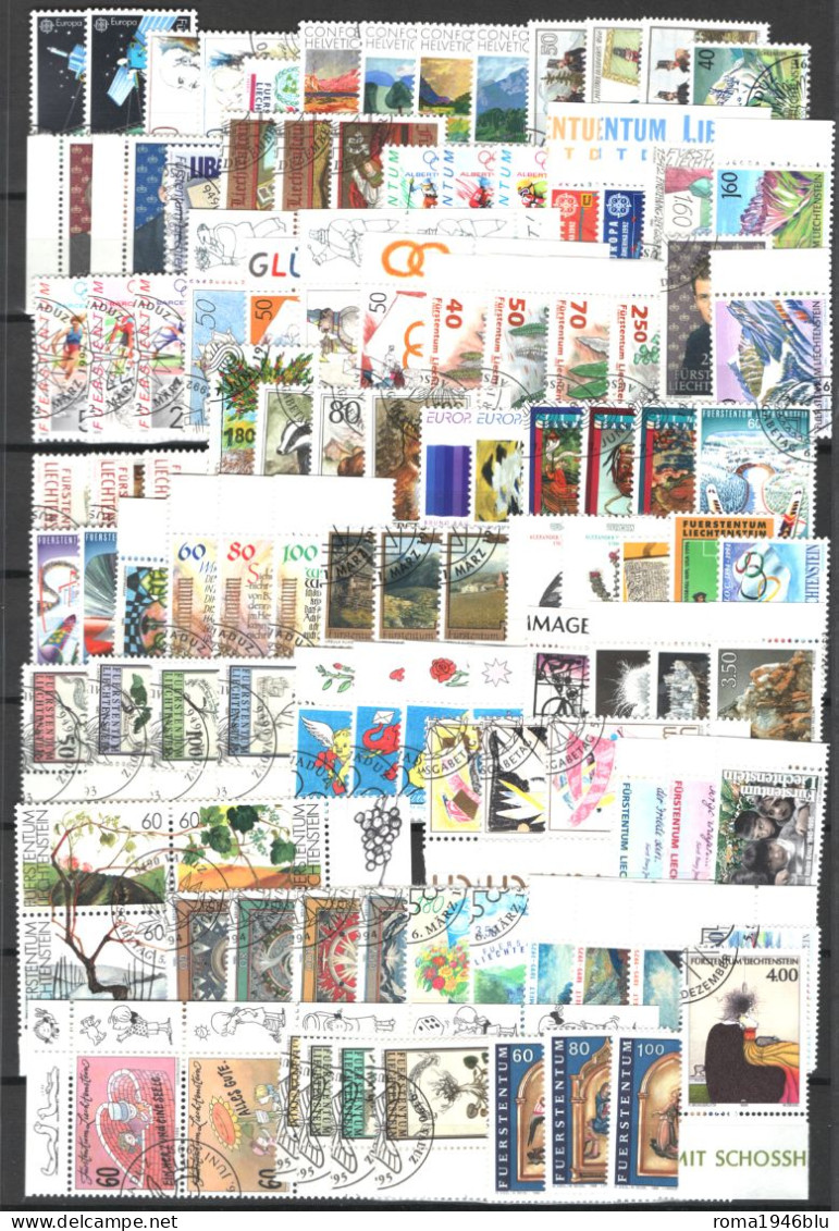 Liechtenstein 1972/95 Collezione Praticamente Completa / Pratically Complete Collection Usati/Used VF - Annate Complete