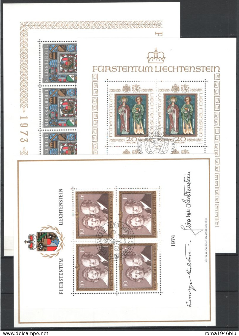 Liechtenstein 1972/95 Collezione praticamente completa / Pratically complete collection Usati/Used VF
