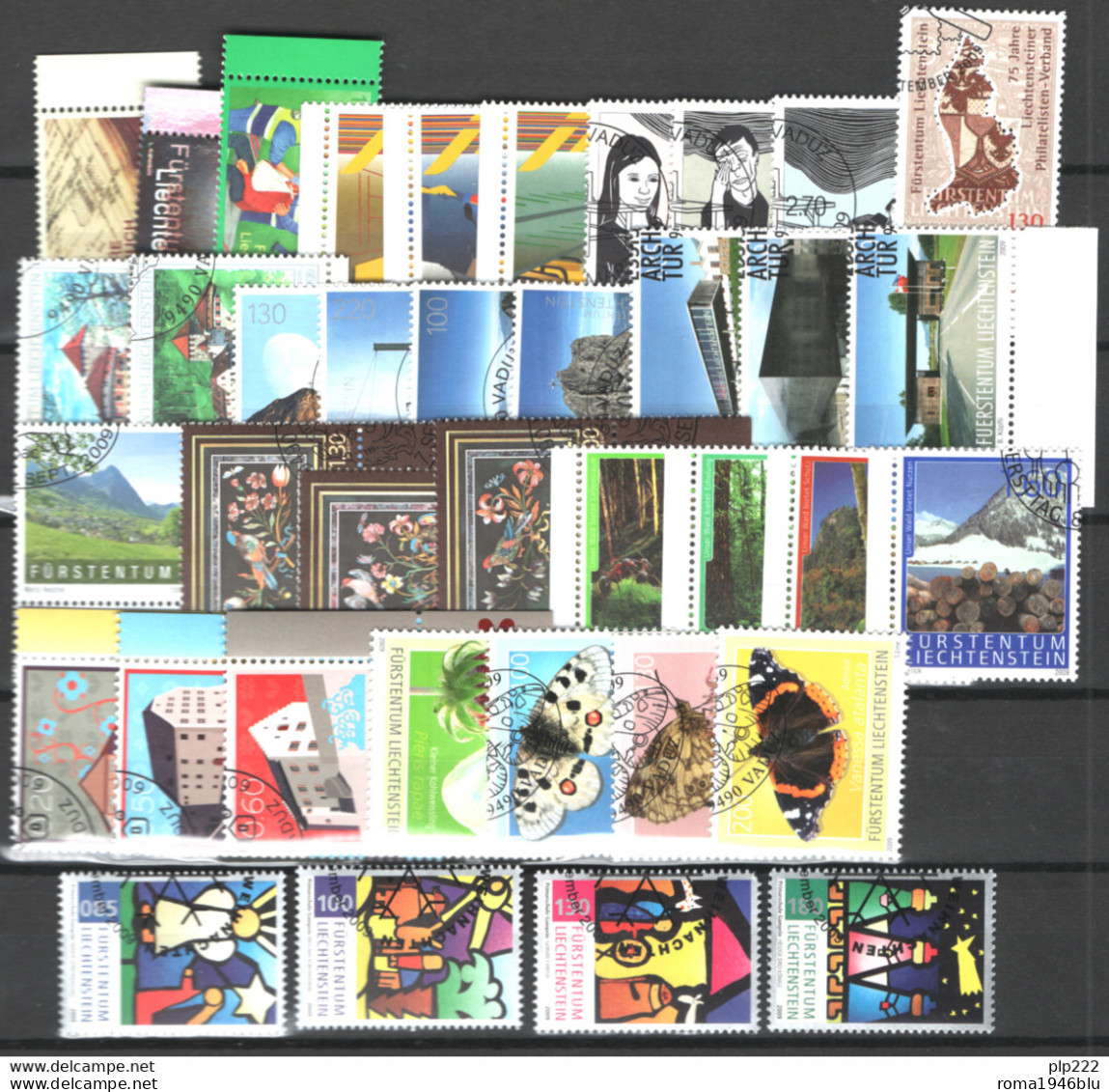 Liechtenstein 2009 Annata Completa / Complete Year Set Usate/Used VF - Volledige Jaargang