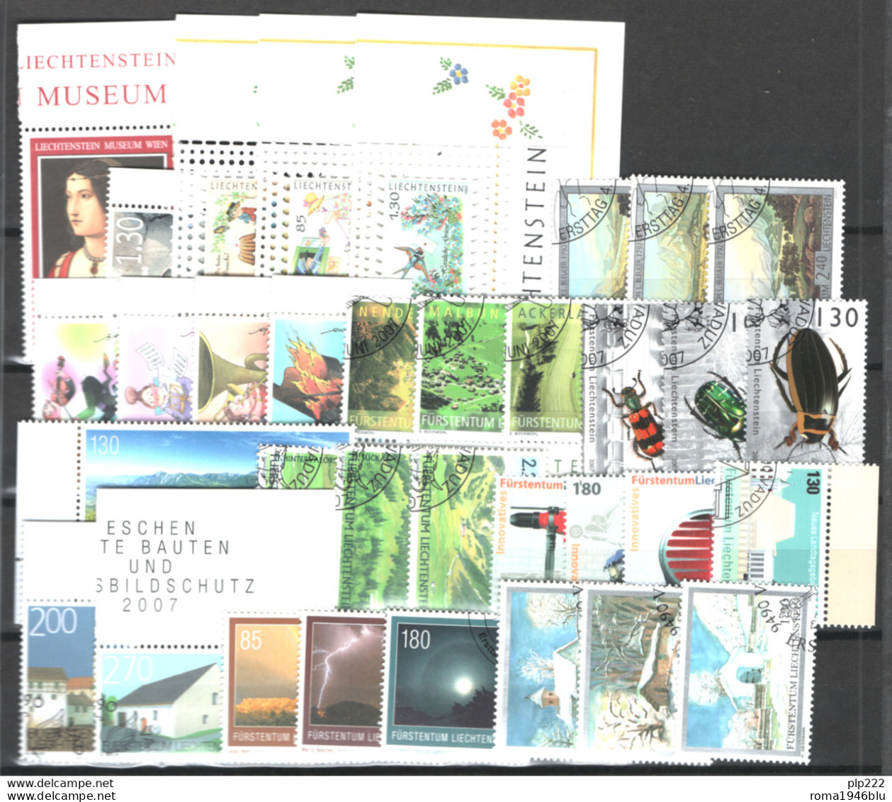 Liechtenstein 2007 Annata Completa / Complete Year Set Usate/Used VF - Volledige Jaargang