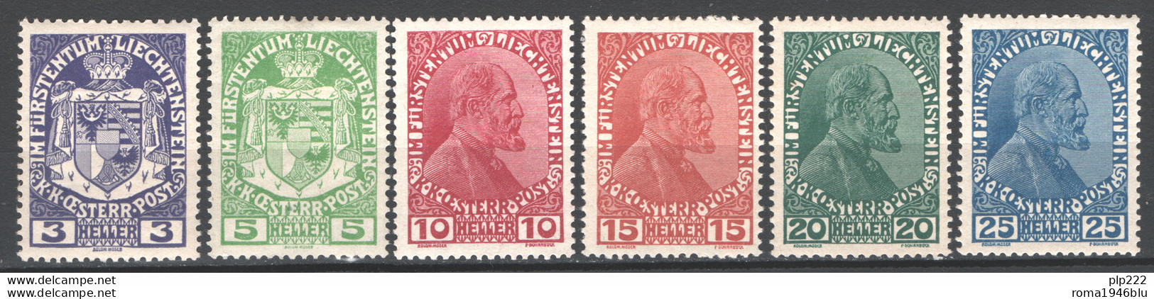 Liechtenstein 1919 Unif.4/9 */MH VF/F - Neufs