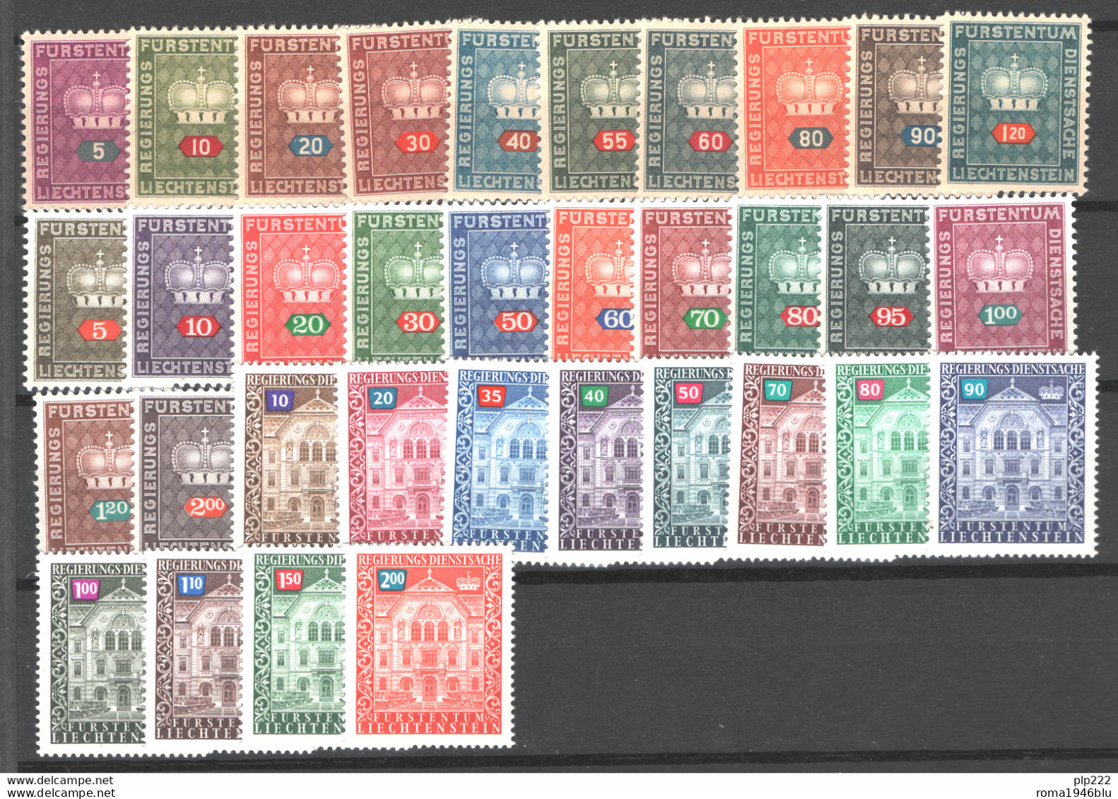 Liechtenstein 1950/76 Servizio Unif.S35/68 **/MNH VF - Service