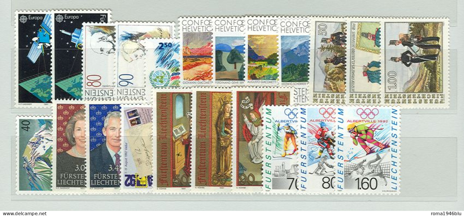 Liechtenstein 1990/94 Annate Complete / Complete Year Set **/MNH VF - Vollständige Jahrgänge