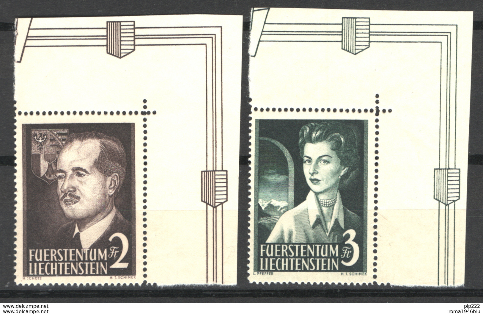 Liechtenstein 1955 Unif.294/95 **/MNH VF - Neufs