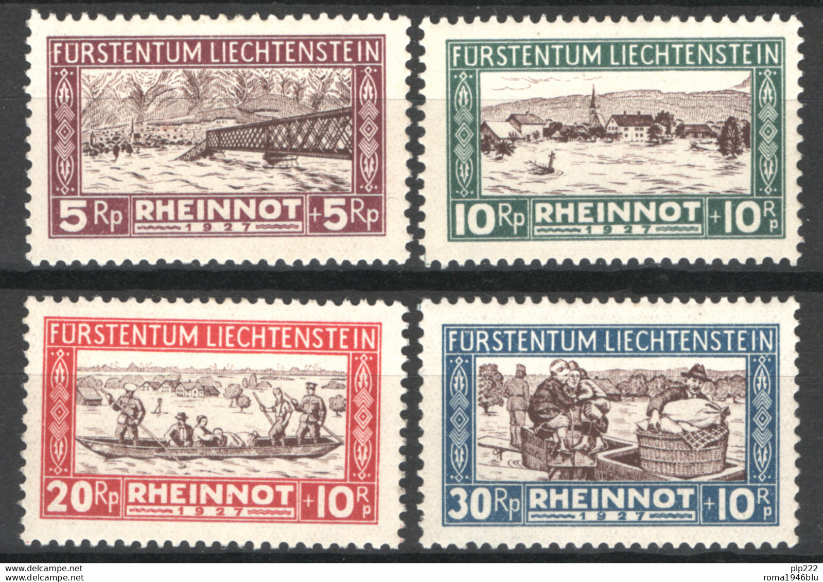 Liechtenstein 1928 Unif. 78/81 **/MNH VF - Unused Stamps